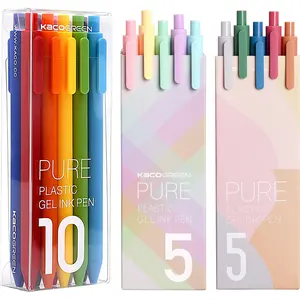 Rts Kaco Pure Gel Inkt Pennen Zacht Rubber Pen 0.5Mm Fijne Punt Multi-Kleuren Pen Sets Hervulbare Kantoor Schoolbenodigdheden Briefpapier