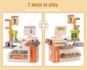 <span class=keywords><strong>Caisse</strong></span> <span class=keywords><strong>enregistreuse</strong></span> éducative <span class=keywords><strong>jouet</strong></span> supermarché ensemble de jeu avec 18 accessoires réalistes son lumineux semblant jouer épicerie jouets - Product Image 5