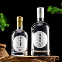 Bouteille vide transparente Olso de 50ml, 100ml, 200ml, 375ml, 500ml, 750ml pour spiritueux (vodka, gin, rhum, tequila, whisky) et vin, avec bouchon