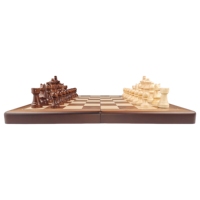 Nouveau design 15 pouces jeu de société de haute qualité Portable pliable luxe jeu d'échecs magnétique en bois