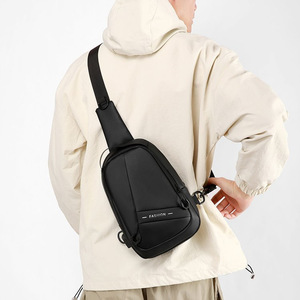 Men's Chest Bag Crossbody Multi Functional Outdoor Sports Leisure Travel Solid Color Coating Material X52026 - Product Image 4