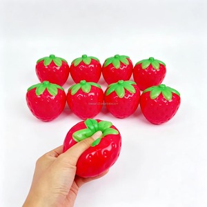 Jouet Squishy Fraise en PU à Rebond Lent, Simulation de Fruit, Balle Souple à Presser, Anti-Stress et Décompression – Vente Chaude - Product Image 3