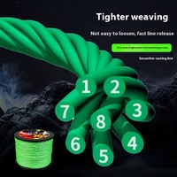 Ligne de pêche flottante en PE tressée à 8 brins avec double nœud, haute résistance, durable, écologique, légère et colorée pour la rivière