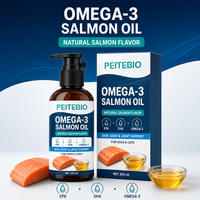 Huile de saumon PEITEBIO Omega 3 pour chiens et chats avec EPA, DHA et saveur naturelle de saumon, pour la peau, le pelage et le soutien des articulations, 200 ml