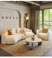 Fauteuil individuel incurvé en chenille, style moderne et minimaliste, OEM, chaise d'appoint pour salon, appartement, hôtel