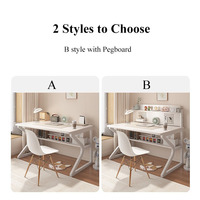 Bureau simple pour chambre à coucher Bureau pour maison Bureau simple pour étudiant Table d'ordinateur Bureau de jeu avec panneau perforé