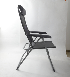 Fauteuil de camping pliable OEM portable à 6 positions, <span class=keywords><strong>chaise</strong></span> compacte pour <span class=keywords><strong>caravane</strong></span>, <span class=keywords><strong>chaise</strong></span> inclinable à dossier haut avec coussin appui-tête - Product Image 4