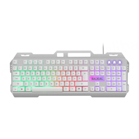 Ensemble clavier et souris de jeu filaire USB T450, clavier mécanique rétroéclairé LED, design ergonomique, 1200 DPI, cadre métallique, 104 touches multimédias