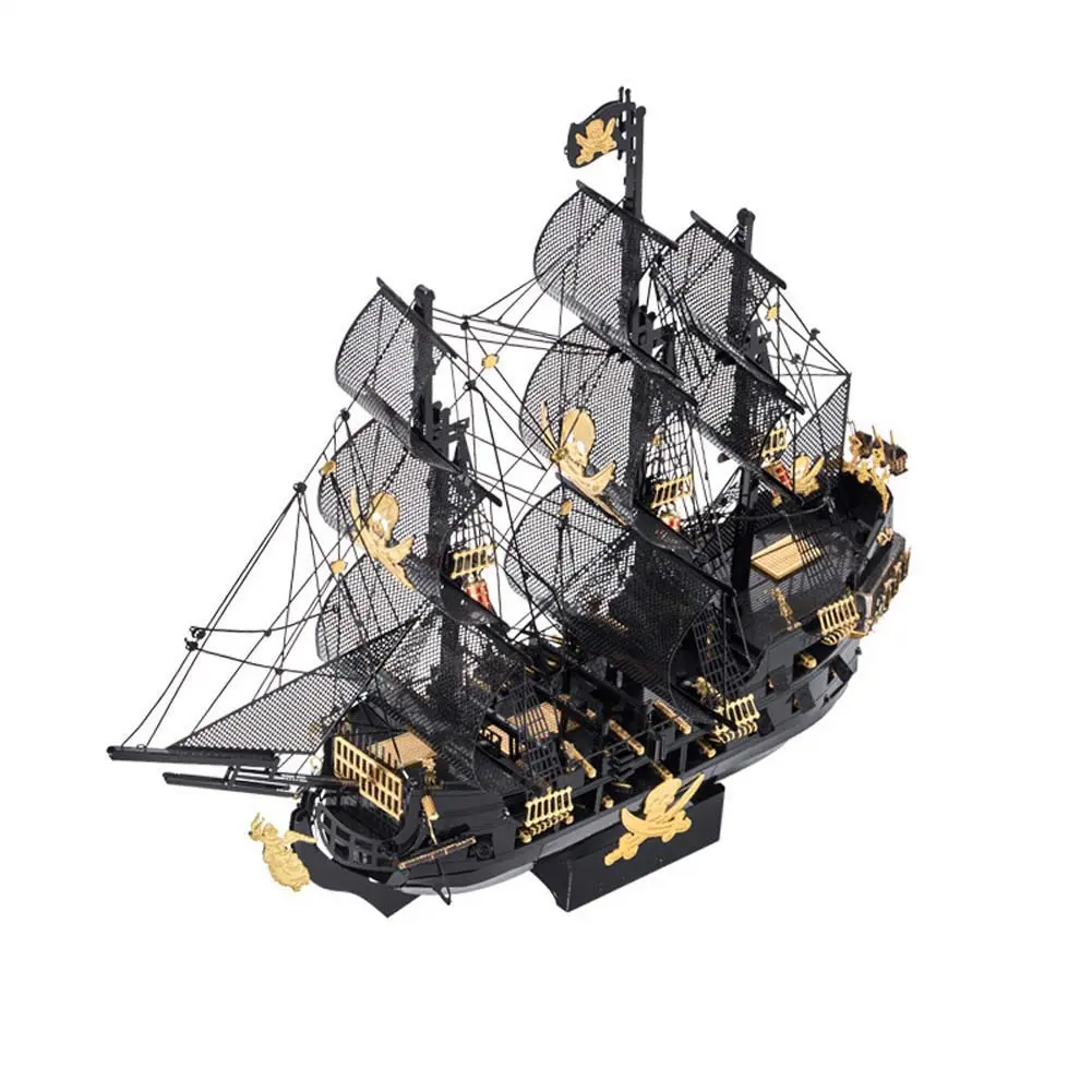 مجموعة بناء سفينة القراصنة 3D تجميع مجموعات نموذج تصنعها بنفسك للبالغين والمراهقين هدايا بانوراما لعبة كبيرة
