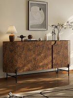 Console d'entrée moderne de luxe léger, en bois massif, motif d'arbre, forme ovale, meuble d'appoint artistique mobile, mobilier de maison