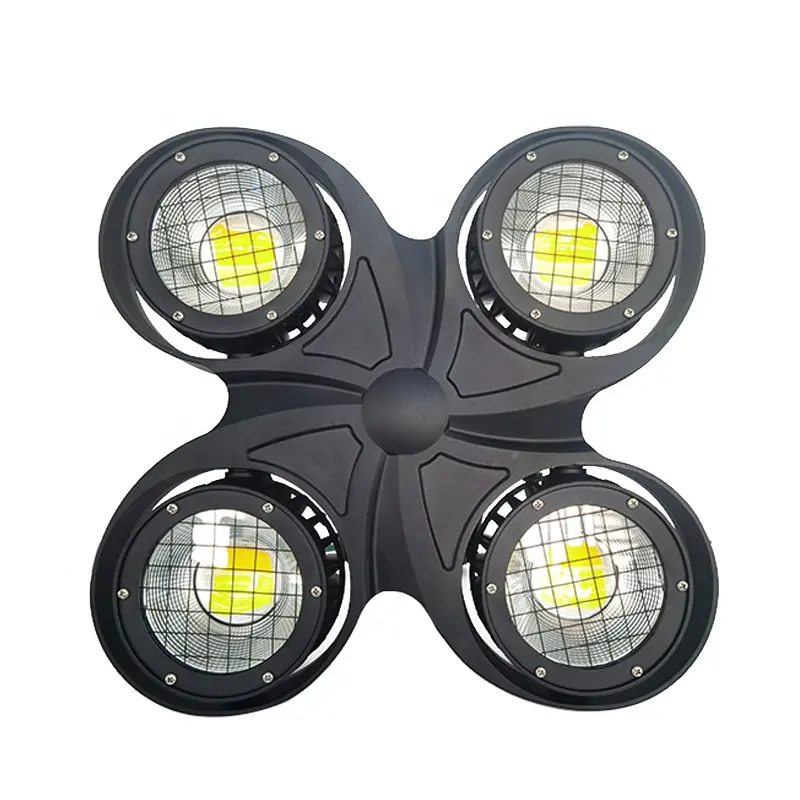 Lampu panggung blinder luar ruangan 4x100w ip65 lampu sein cob led dmx512 rgb 4*100w cob tahan air