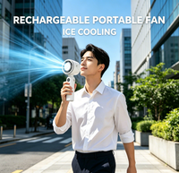 Ventilateur portable rechargeable avec refroidissement par glace, mini-ventilateur USB-C, logo personnalisé OEM ODM