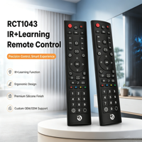 Clavier entièrement en silicone 43 touches Télécommande TV Tactile et imperméable Contrôle IR Alimenté par 2 piles AAA JCXK Personnalisé OEM