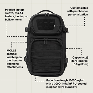 Mochila Deportiva para Exteriores, Ideal para Montañismo y Fitness, Mochila de Camping Impermeable Personalizada, Nailon 1000D 420D - Product Image 1