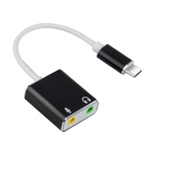 Typ-C Treiberfreie 7.1 Soundkarte Telefon-Lautsprecher Laptop 2-in-1 Adapter mit 3,5mm Kopfhörer DAC-Kabel