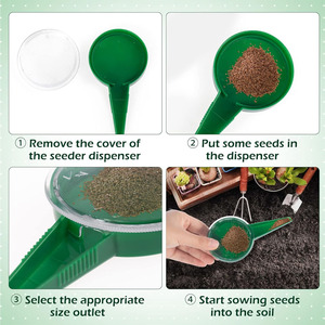 Semoir de jardin réglable en plastique léger à 5 vitesses pour graines de taille standard - Product Image 3