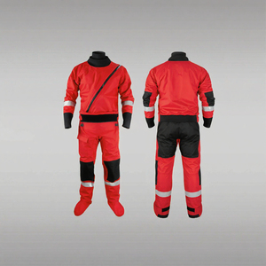 Traje de Neopreno Rojo y Negro para Buceo Libre, Chaqueta de Buceo Impermeable de Secado Rápido para Hombre con Paneles Reflectantes - Product Image 2