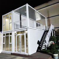 Maison préfabriquée modulaire de 20 pieds avec balcon, Casas Tiny Building Container, café, magasin avec terrasse, maisons Kontejner