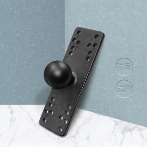 Soporte de bola para buscador de peces VINmounts de 1.5 pulgadas con base rectangular, de aleación de aluminio y goma, soporte estable, compatible con doble enchufe RAM tamaño C - Product Image 4