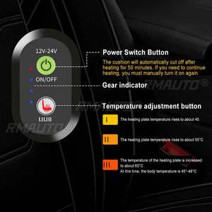 เบาะรองนั่งในรถยนต์แบบมีระบบทำความร้อน 12v/24v พร้อมสวิตช์ควบคุมอัจฉริยะ ป้องกันความปลอดภัย ให้ความอบอุ่นในฤดูหนาว - Product Image 3
