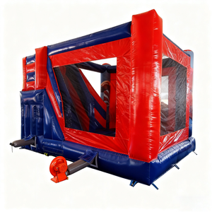 Château gonflable commercial <span class=keywords><strong>Spiderman</strong></span> - Château gonflable super-héros durable avec toboggan pour les enfants, fête/événement en plein air - Product Image 4