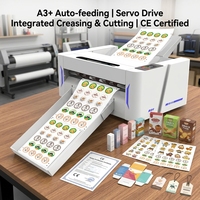 Máquina de Corte y Plegado Automática de Doble Cabezal con Servomotor para Papel A3+, Cartón, Etiquetas y Adhesivos Digitales