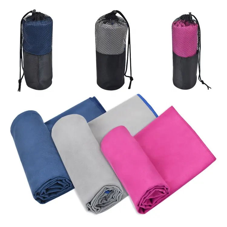 Holesale-toalla deportiva de microfibra para gimnasio, toalla de calidad con logo personalizado en relieve y estampado láser, de secado rápido