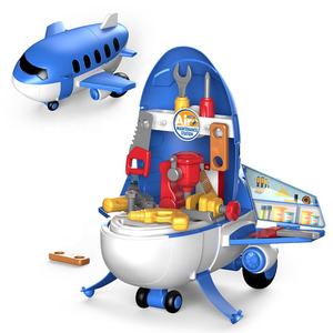 Jouets d'imitation de haute qualité 2 en 1, avion de dessin animé, <span class=keywords><strong>mini</strong></span> établi en plastique pour enfants - Product Image 1