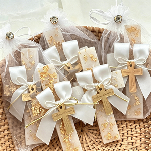 Étiquettes cadeaux personnalisées en acrylique doré, écologiques, de luxe, modernes, pour Noël, mariage, baptême, décoration de cérémonie - Product Image 6