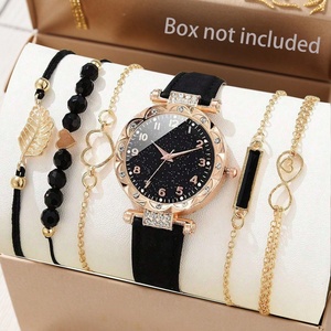 Conjunto de Reloj de Moda para Mujer con Esfera Estrellada, Reloj de Pulsera de Cuarzo, Conjunto de Joyería, Regalo para Damas - Product Image 2