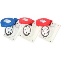 Prise industrielle en nylon IP44 16A/32A 3 broches 4 fils 5 trous étanche avec couvercle de base oblique aviation Chine continentale