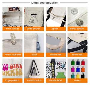 Bolsa de Compras de Lona de Algodón al por Mayor, Estilo Personalizado, Plegable, Reutilizable, con Logotipo Impreso Personalizado - Product Image 4