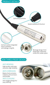 เซ็นเซอร์วัดระดับน้ำ Aice Tech วัสดุสแตนเลส 316L ระยะวัดสูงสุด 500 เมตร ความแม่นยำ 0.5% แรงดันไฟฟ้า 12.5-36VDC เครื่องมือวัดระดับ - Product Image 2