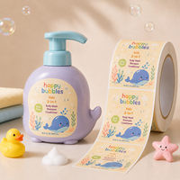 Étiquettes cosmétiques pour enfants imprimées sur mesure, résistantes à l'eau et à l'huile, autocollantes, pour bouteilles, shampooings et gels douche pour enfants