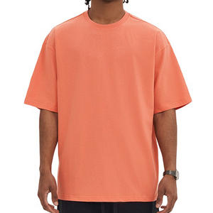 เสื้อยืดพรีเมียมผ้าฝ้าย 100% ดีไซน์เนอร์คุณภาพสูง คอกลม ไซส์ใหญ่พิเศษ สำหรับผู้ชาย เสื้อยืดเปล่าสีพื้นทรงโอเวอร์ไซส์ - Product Image 4