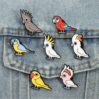Individuelle Cartoon-Abzeichen: Tier-Papagei-Emaille-Pins, Vogel-Broschen, Revers- und Rucksack-Anstecker