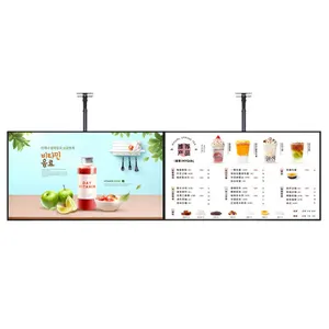 32 אינץ' תצוגת LCD תלויה מקורה פרסום לוח תפריט רכוב למסעדה שלט רחוק שילוט דיגיטלי