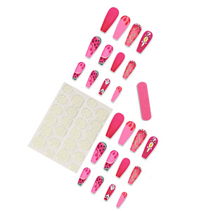 <span class=keywords><strong>Uñas</strong></span> postizas <span class=keywords><strong>de</strong></span> ballet con diseño <span class=keywords><strong>de</strong></span> sandía, estilo retro, cuadradas, dulces y geniales, para venta al por mayor - Product Image 5