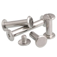 Vis M4 M5 X 3mm à 125mm en acier au carbone à tête cruciforme en acier inoxydable Chicago mâle femelle pour cuir