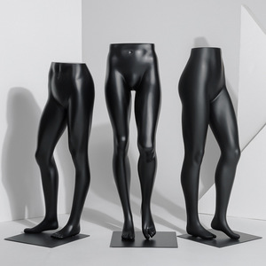 Negro mate brillante hombre músculo pantalones maniquí pierna pantalla maniquí fibra <span class=keywords><strong>de</strong></span> vidrio deporte parte inferior del cuerpo maniquí con Base <span class=keywords><strong>de</strong></span> Metal - Product Image 1