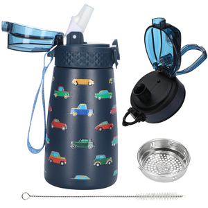 500ml Stainless Steel Vacuum <b>Insulated</b> With Handgrip Cute Kids Sports Tumbler Eco-friendly For Back To School - Product Image 1