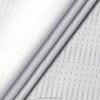 Tela de malla Jacquard de rendimiento para niñas/niños, trama de elastano de poliéster transpirable, ropa de correr de punto, sólidos elásticos con olor