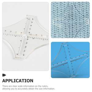 Medidor de Densidad de Punto Portátil de Plástico, Calculadora de Puntadas, Regla Contadora Transparente, Accesorio de Costura - Product Image 6