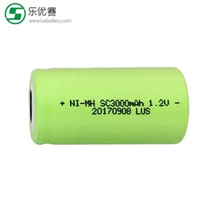 1.2V Ni-MH SC có thể sạc lại pin 3000mAh Sub C Ni MH di động cho khoan điện tuốc nơ vít công cụ điện