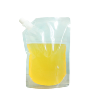 Pochettes souples transparentes de 200 ml en PE de haute qualité avec bec verseur imprimé en héliogravure, de qualité alimentaire, pour boissons liquides, vodka, jus et eau minérale