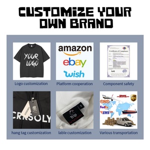 OEM Heavyweight Bulk Oversized Tshirt Custom logo Printing Plain Tee <b>Shirt</b> Short Sleeve Blank Cotton Plus Size Men's T-<b>shirts</b> - Product Image 4