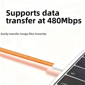 Кабель USB-C на Type-C 60 Вт, 1 м, нейлоновый, для быстрой зарядки 3А, для iPhone 17/16/15 Pro Max, iPad, Oppo - Product Image 3