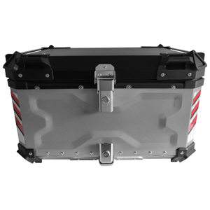 Grande boîte de livraison alimentaire en aluminium, pour <span class=keywords><strong>moto</strong></span>, vélo, scooter, coffret de livraison avec porte-bagages, 85L - Product Image 1