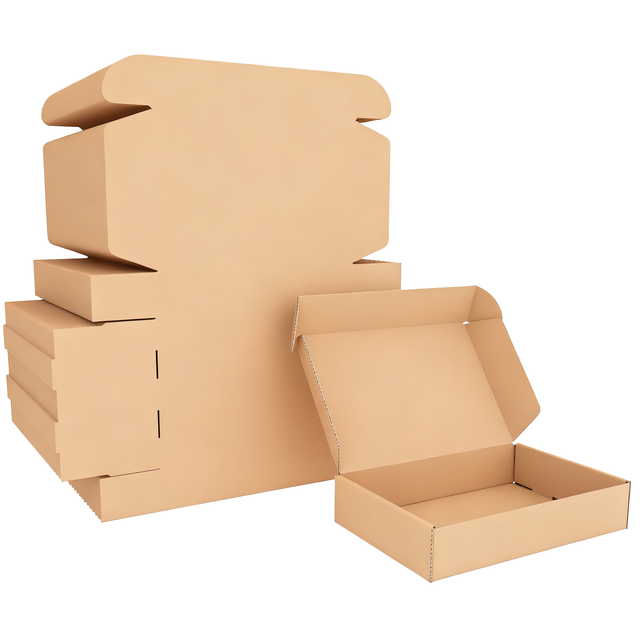 Hot Sale Custom Logo Kraft Box Portable Biodegradable Environmental Compostable Corrugated Packaging Clothing Mailer Box