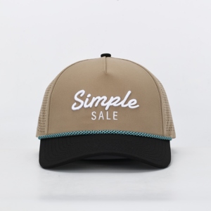 Casquette de baseball promotionnelle écologique de haute qualité, personnalisable, sportive, en tissu mesh 100% polyester, impression sérigraphique, réglable - Product Image 1